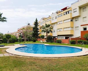 Swimming pool of Flat for sale in Estepona  with Air Conditioner, Private garden and Parquet flooring