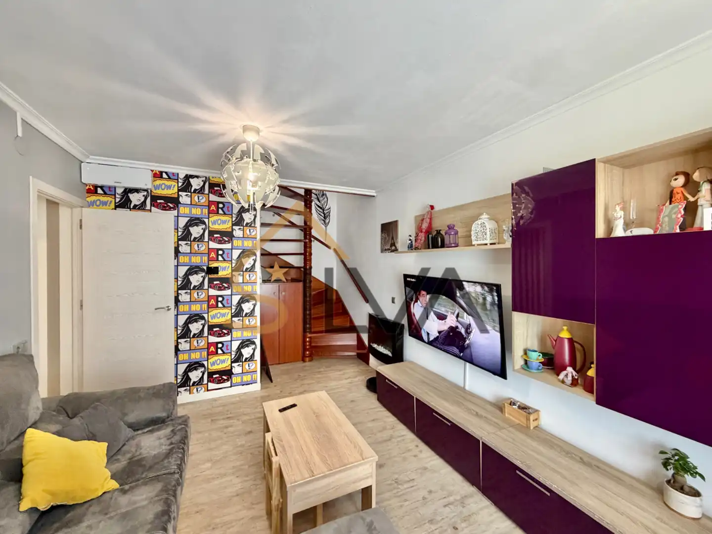 Living room of Flat for sale in Lugo  with Heating, Parquet flooring and Storage room