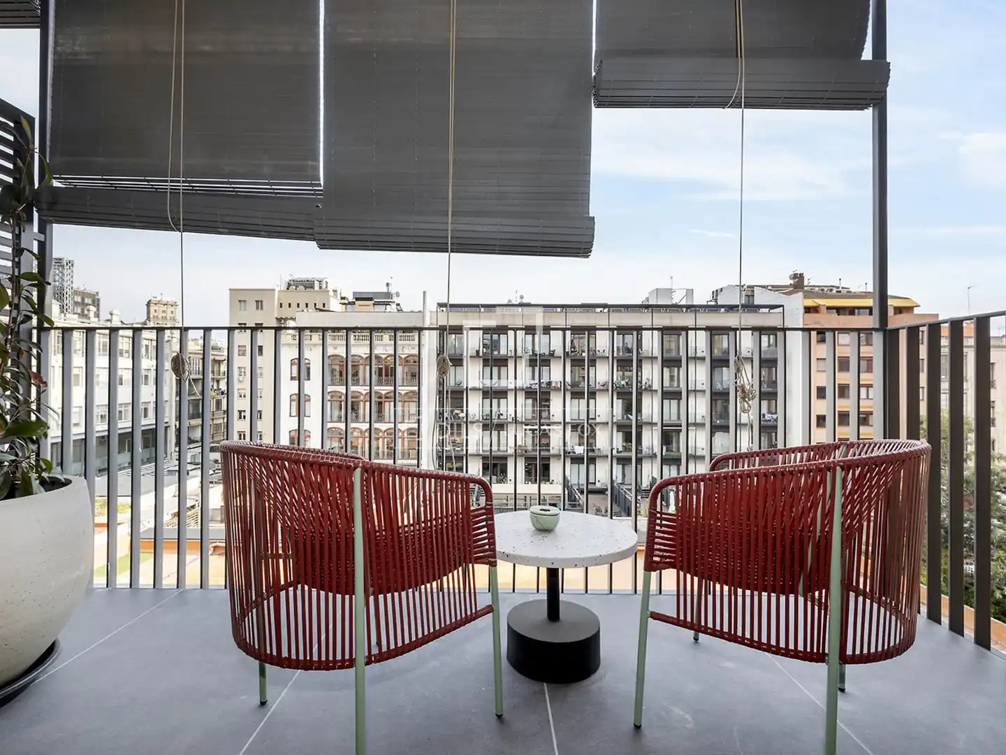 Terraza de Piso de alquiler en Barcelona con Aire acondicionado, Calefacción y Parquet