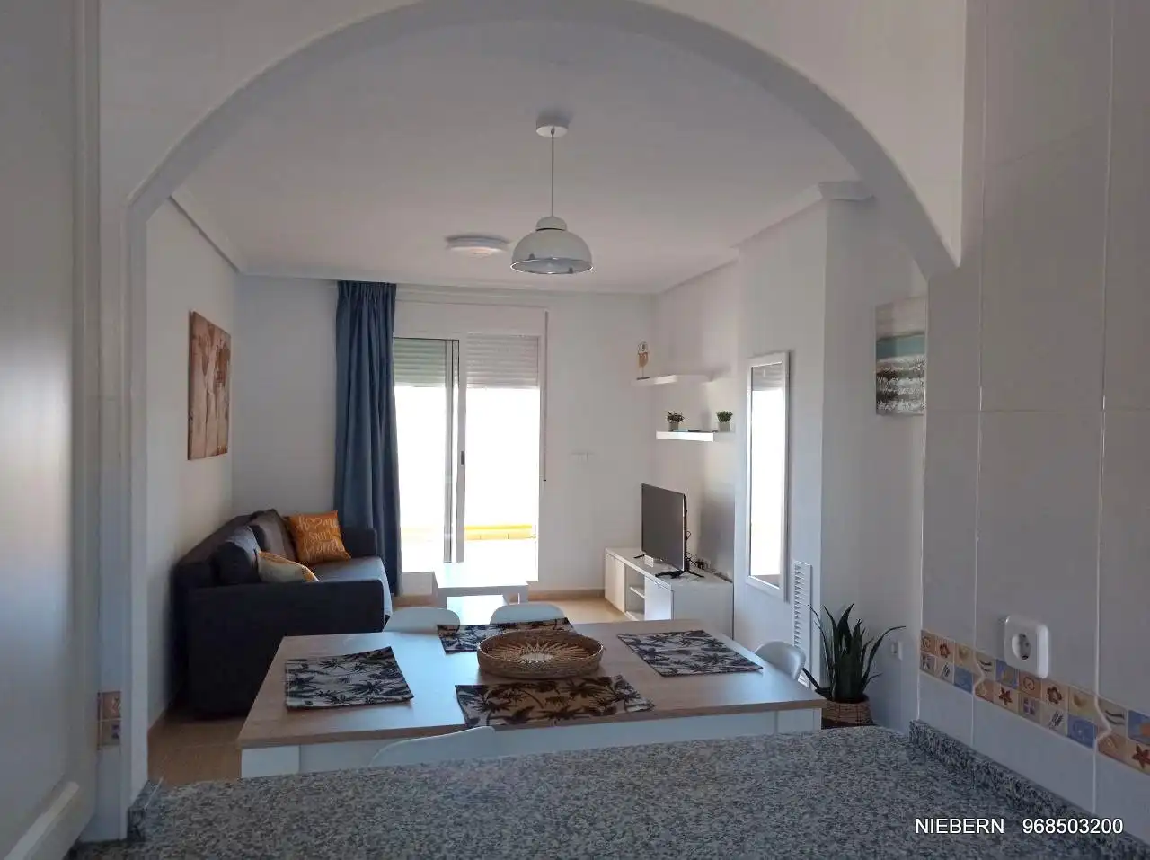 Wohnzimmer von Wohnung zur Miete in Cartagena mit Terrasse, Möbliert und Waschmaschine