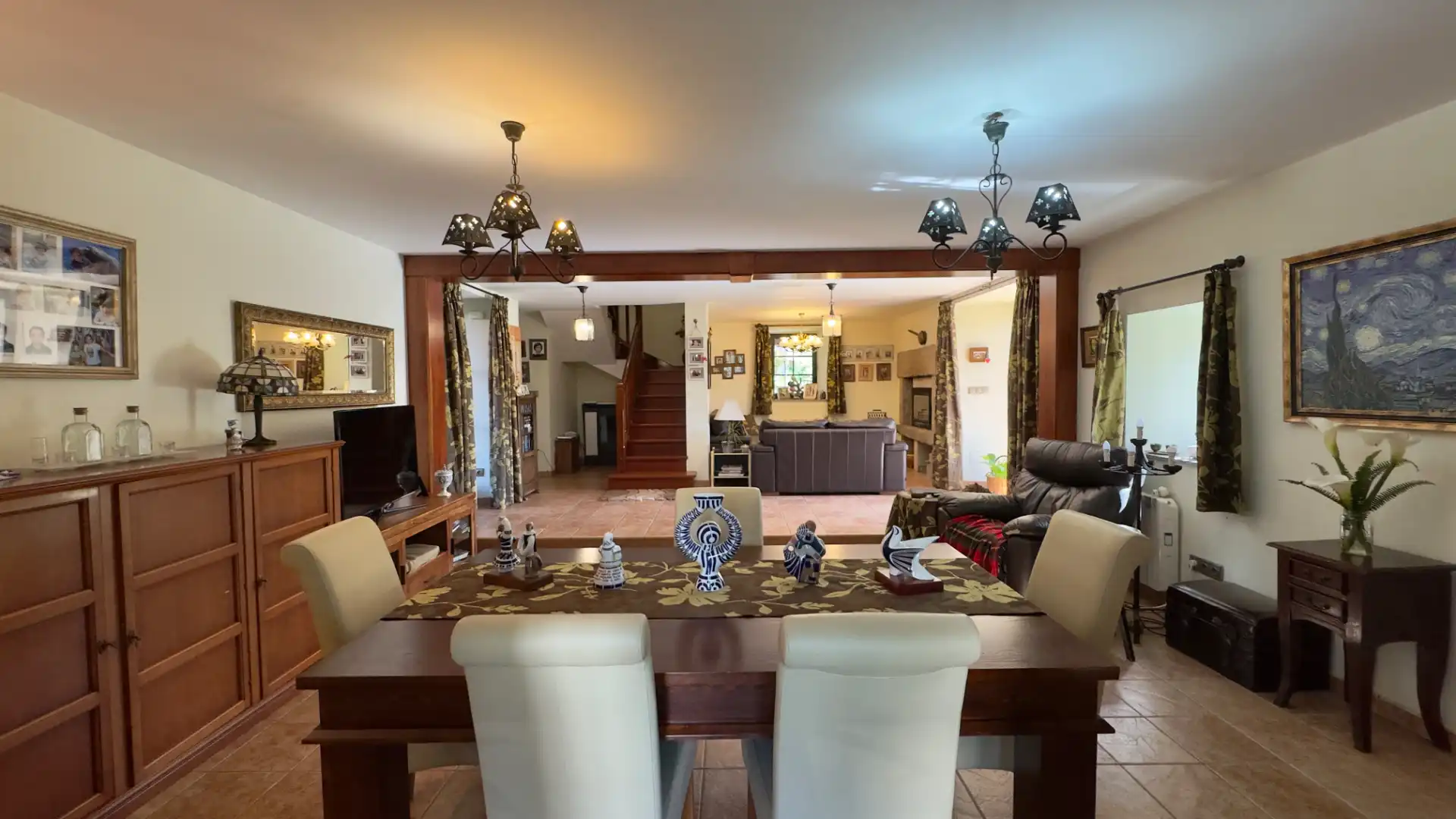 Dining room of Houses for sale in Fene  with Heating, Private garden and Parquet flooring