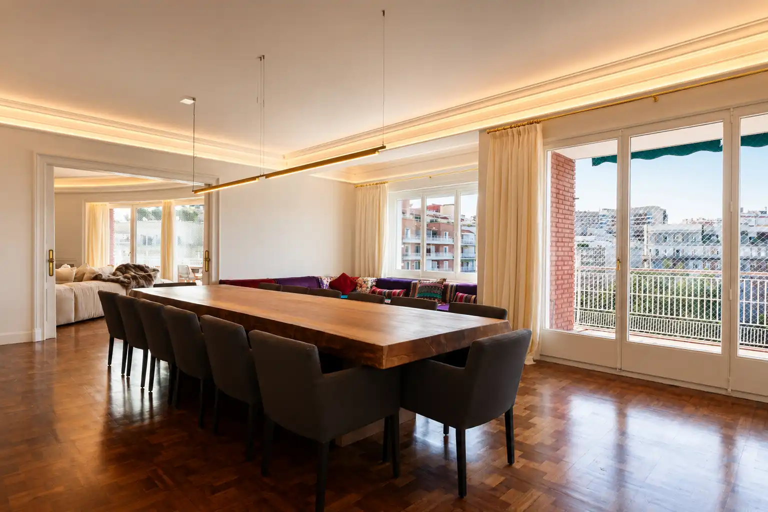 Comedor de Piso de alquiler en Barcelona con Aire acondicionado, Calefacción y Terraza
