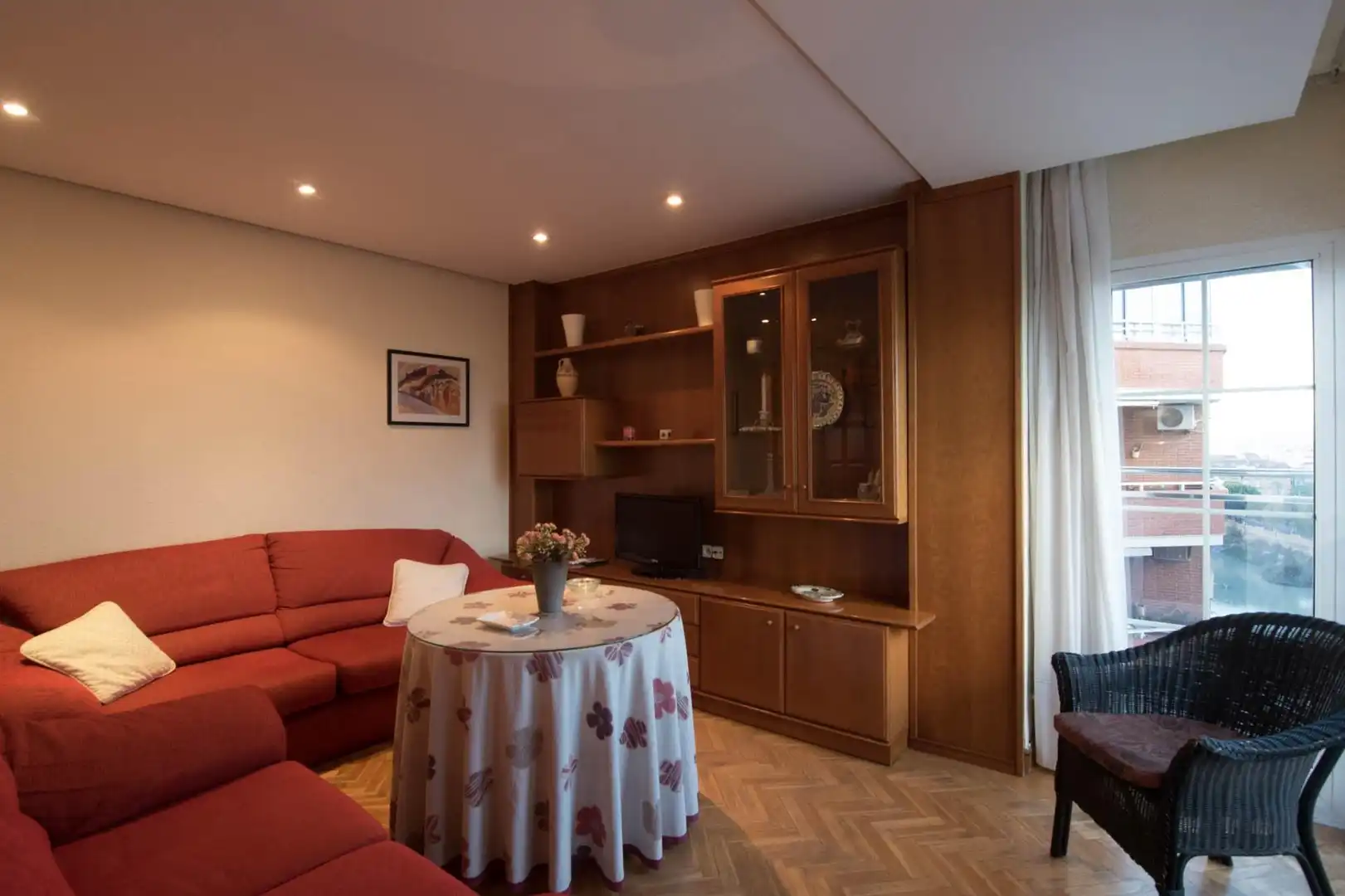 Wohnzimmer von Wohnung zur Miete in Murcia mit Heizung, Parkett und Terrasse