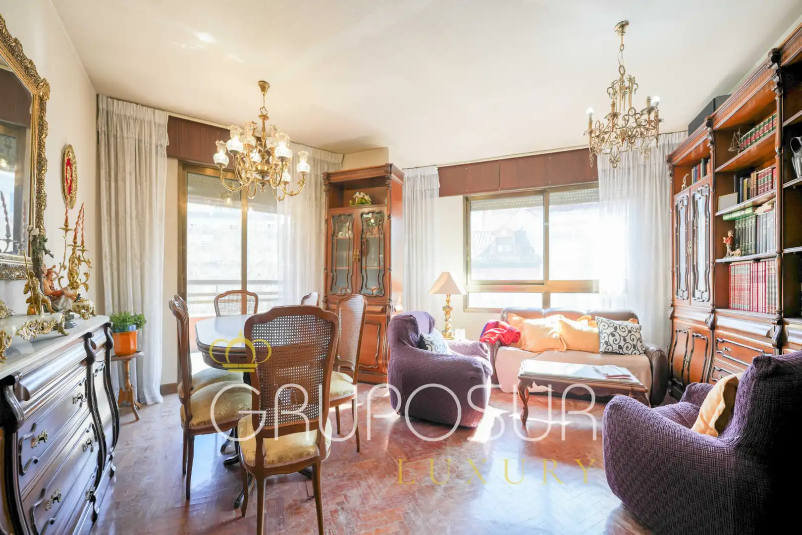 Sala de estar de Piso en venta en Valladolid con Calefacción, Parquet y Terraza