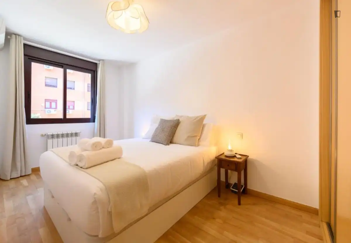 Bedroom of Apartments for rent in  Madrid Capital  with Air Conditioner, Heating and Furnished