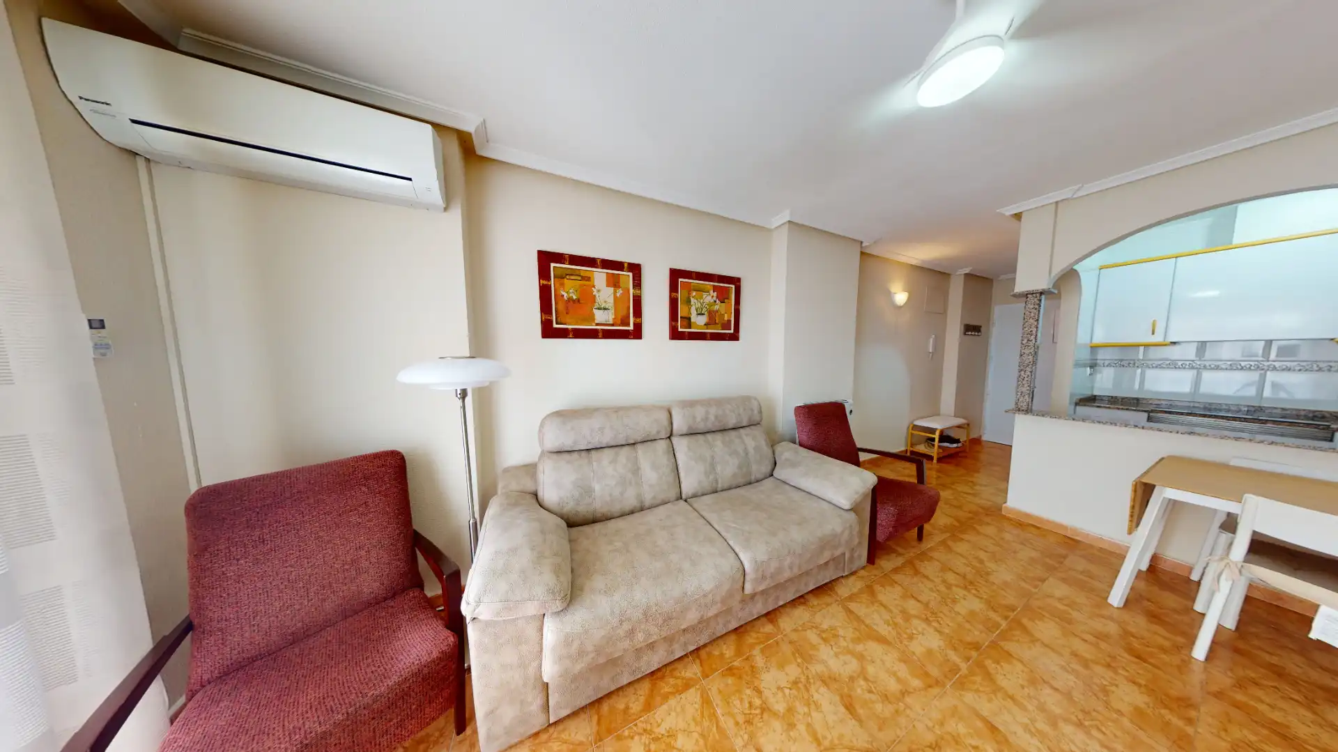 Living room of Flat for sale in Torrevieja  with Air Conditioner, Terrace and Furnished