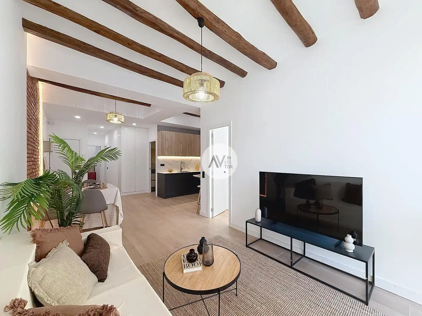Living room of Apartments for sale in Barcelona  with Air Conditioner, Heating and Parquet flooring