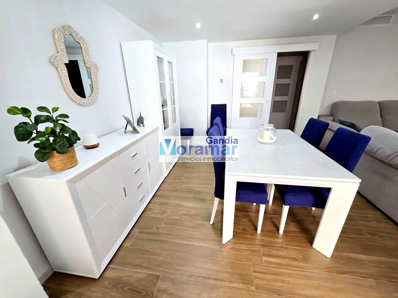 Comedor de Apartamento de alquiler en Gandia con Aire acondicionado, Terraza y Amueblado