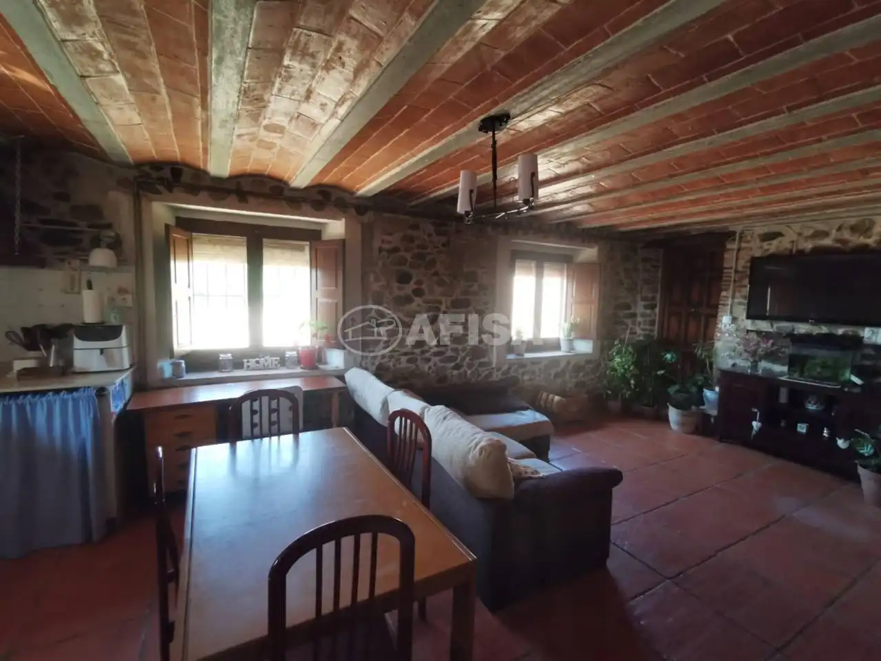 Sala de estar de Finca rústica en venta en Brunyola i Sant Martí Sapresa con Calefacción y Jardín privado