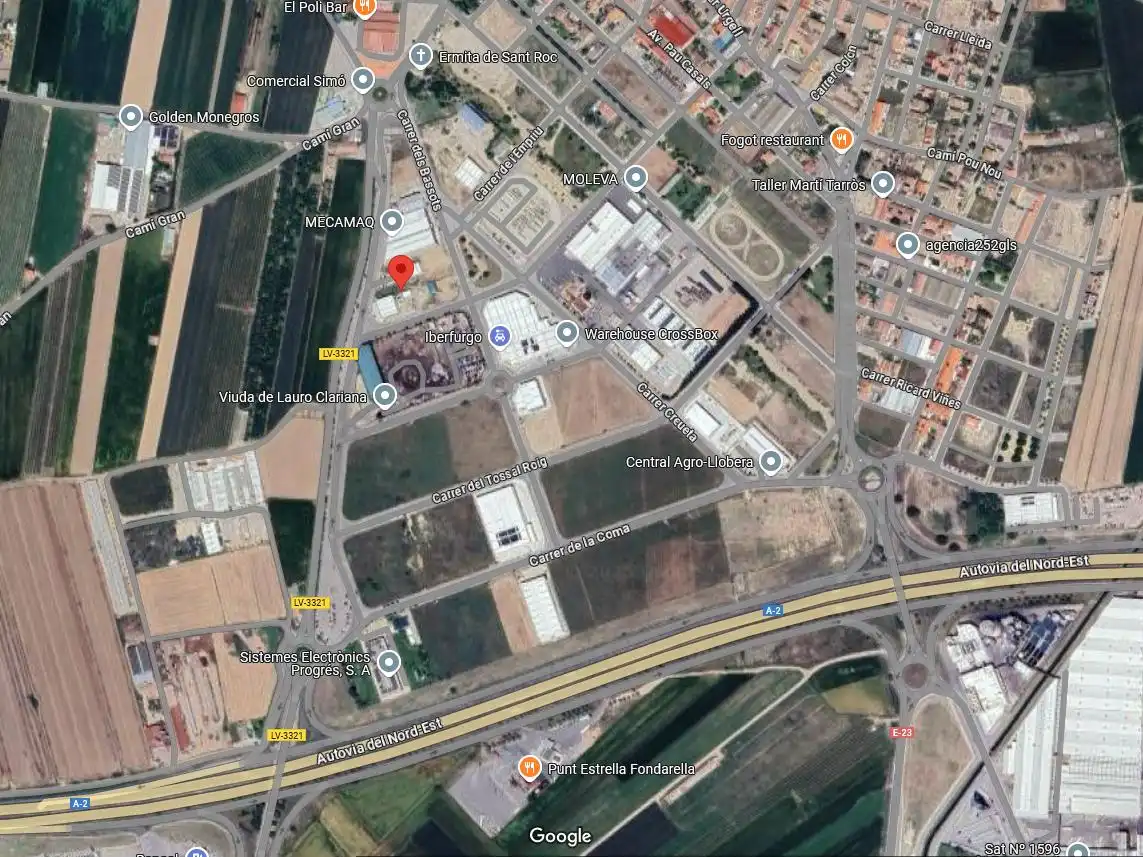 Vista exterior de Terreno industrial en venta en El Palau d'Anglesola