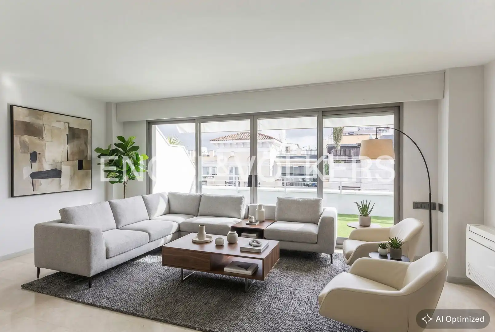Sala d'estar de Àtic de lloguer en Madrid amb Aire condicionat, Calefacció i Parquet