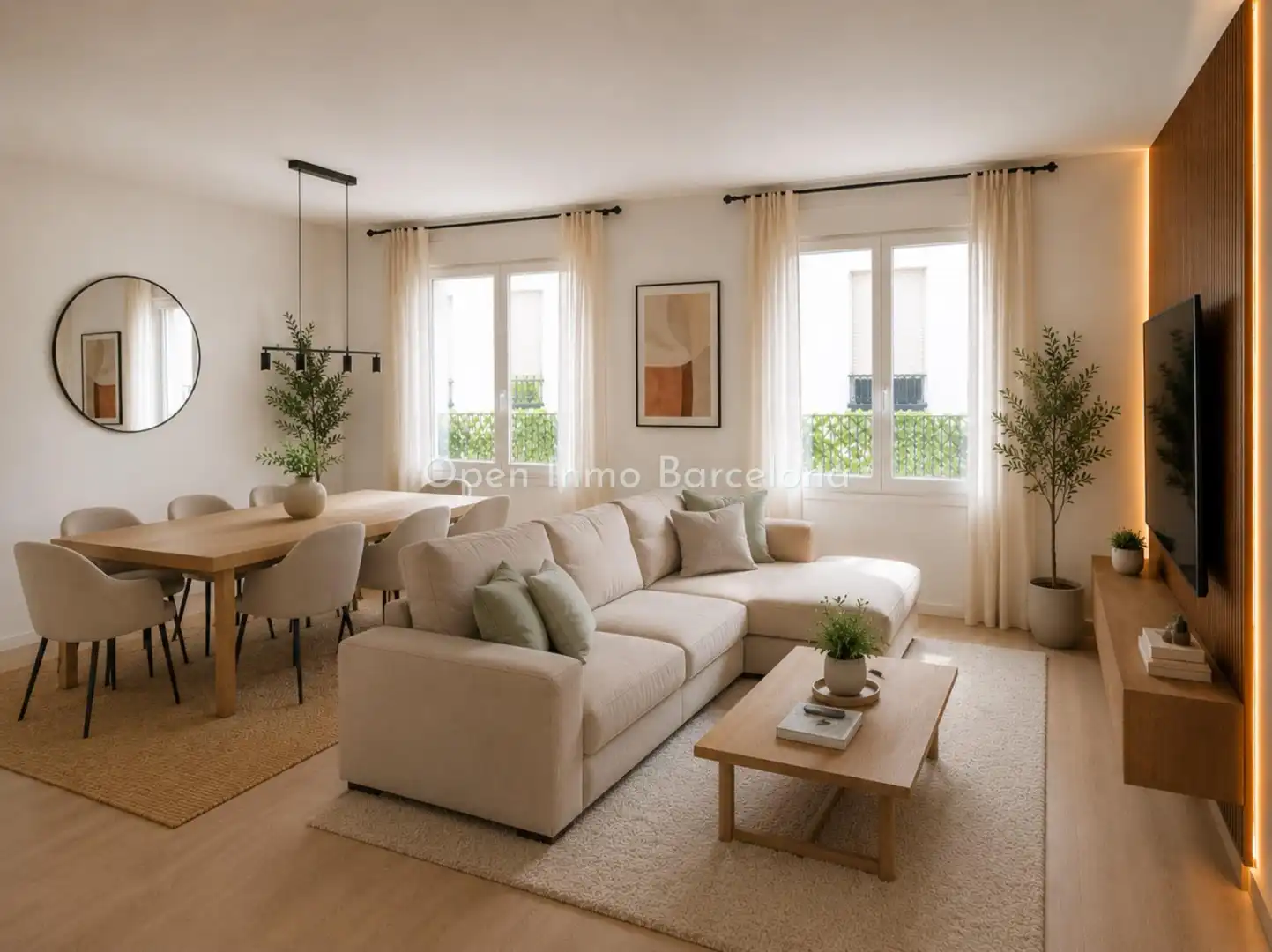 Wohnzimmer von Wohnung zur Miete in Sitges mit Klimaanlage, Heizung und Möbliert