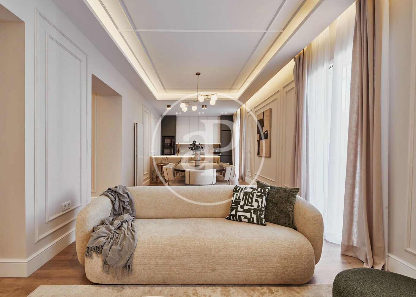 Living room of Flat for sale in  Madrid Capital  with Air Conditioner, Heating and Furnished