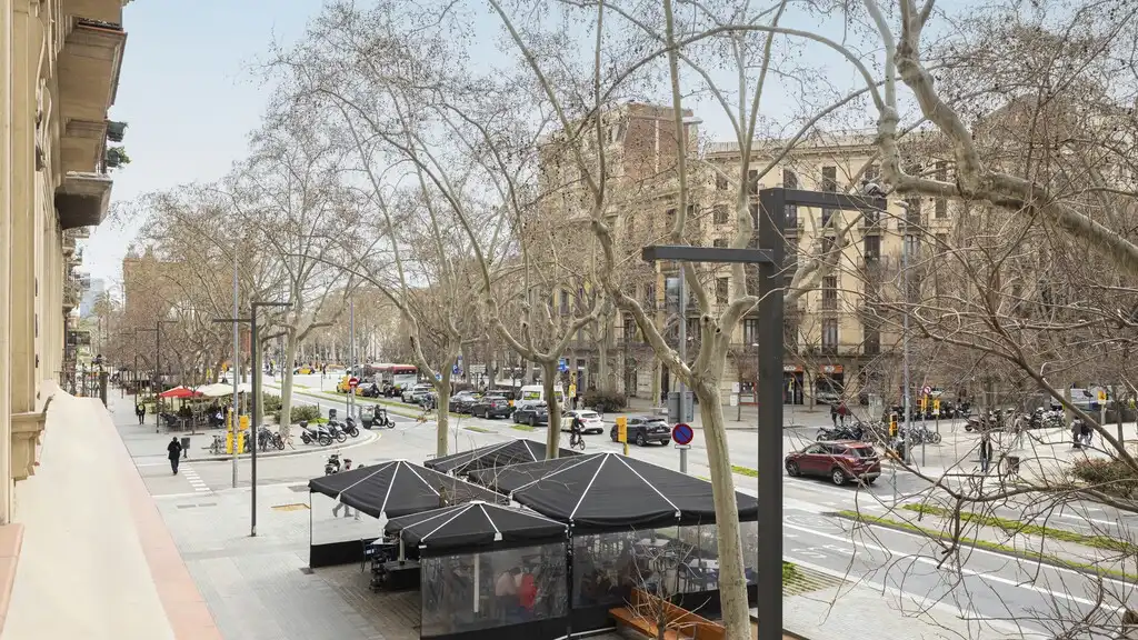Vista exterior de Apartamento en venta en Barcelona con Aire acondicionado, Jardín privado y Parquet