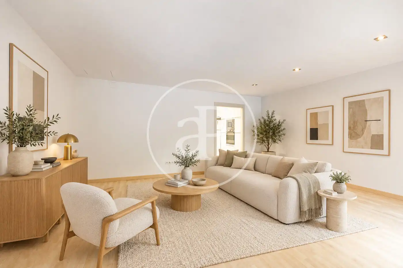 Sala d'estar de Pis en venda en Sarrià - Sant Gervasi