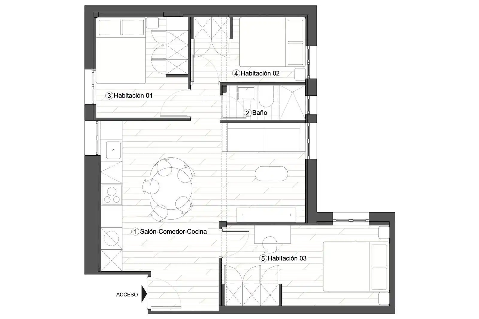 Wohnung zur Miete in Madrid mit Klimaanlage, Möbliert und Haustiere erlaubt