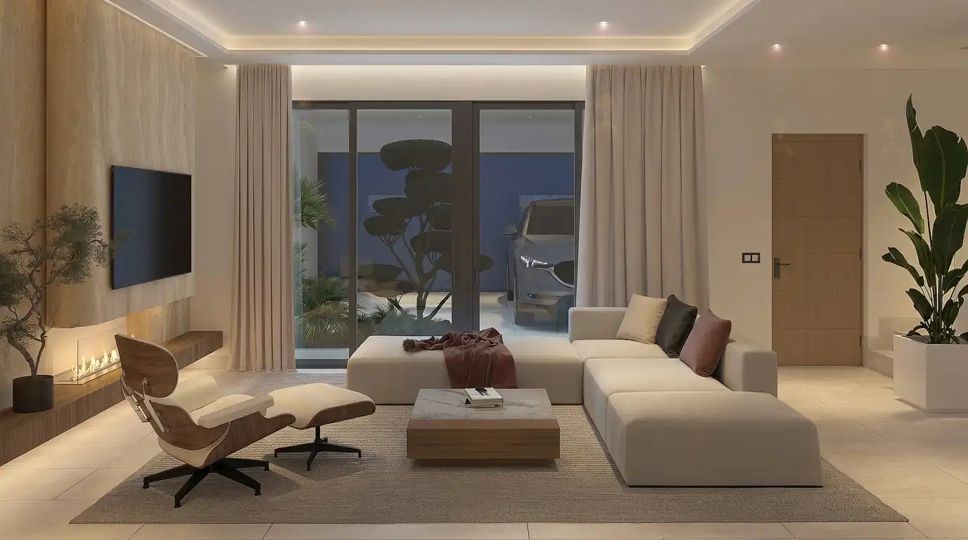 Sala de estar de Casa o chalet en venta en Nerja con Aire acondicionado, Calefacción y Jardín privado