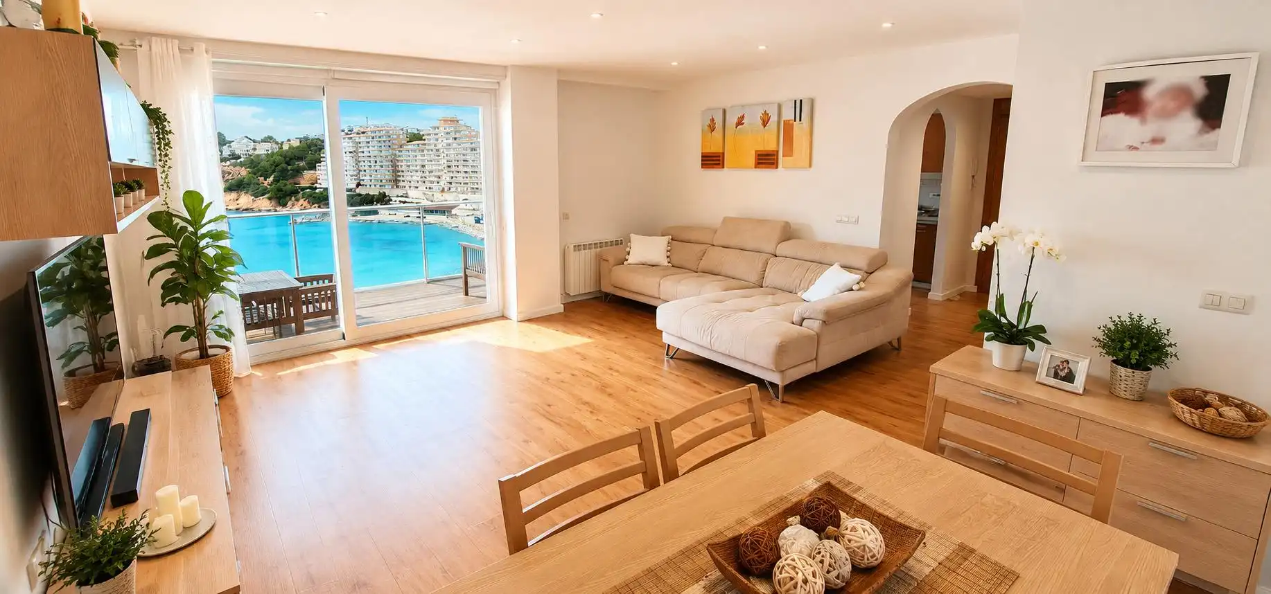 Wohnzimmer von Wohnung zum Verkauf in Calvià mit Klimaanlage, Heizung und Terrasse
