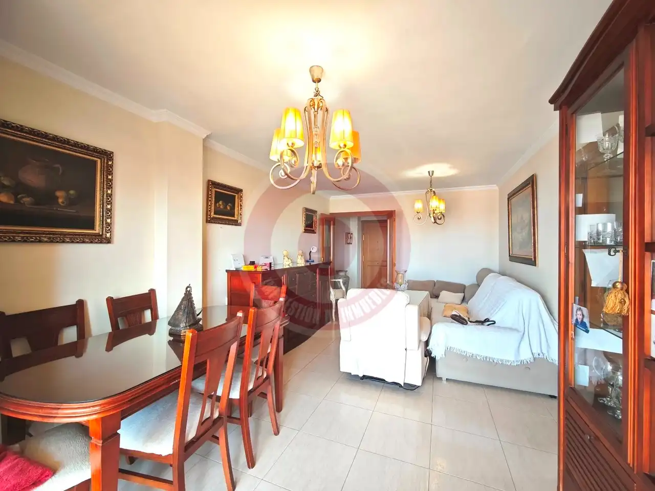 Wohnzimmer von Wohnung zum Verkauf in Algarrobo mit Klimaanlage, Terrasse und Gemeinschaftspool