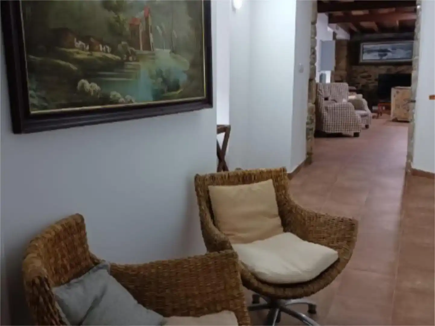 Wohnzimmer von Country house zur Miete in Vilalba mit Klimaanlage, Privatgarten und Möbliert