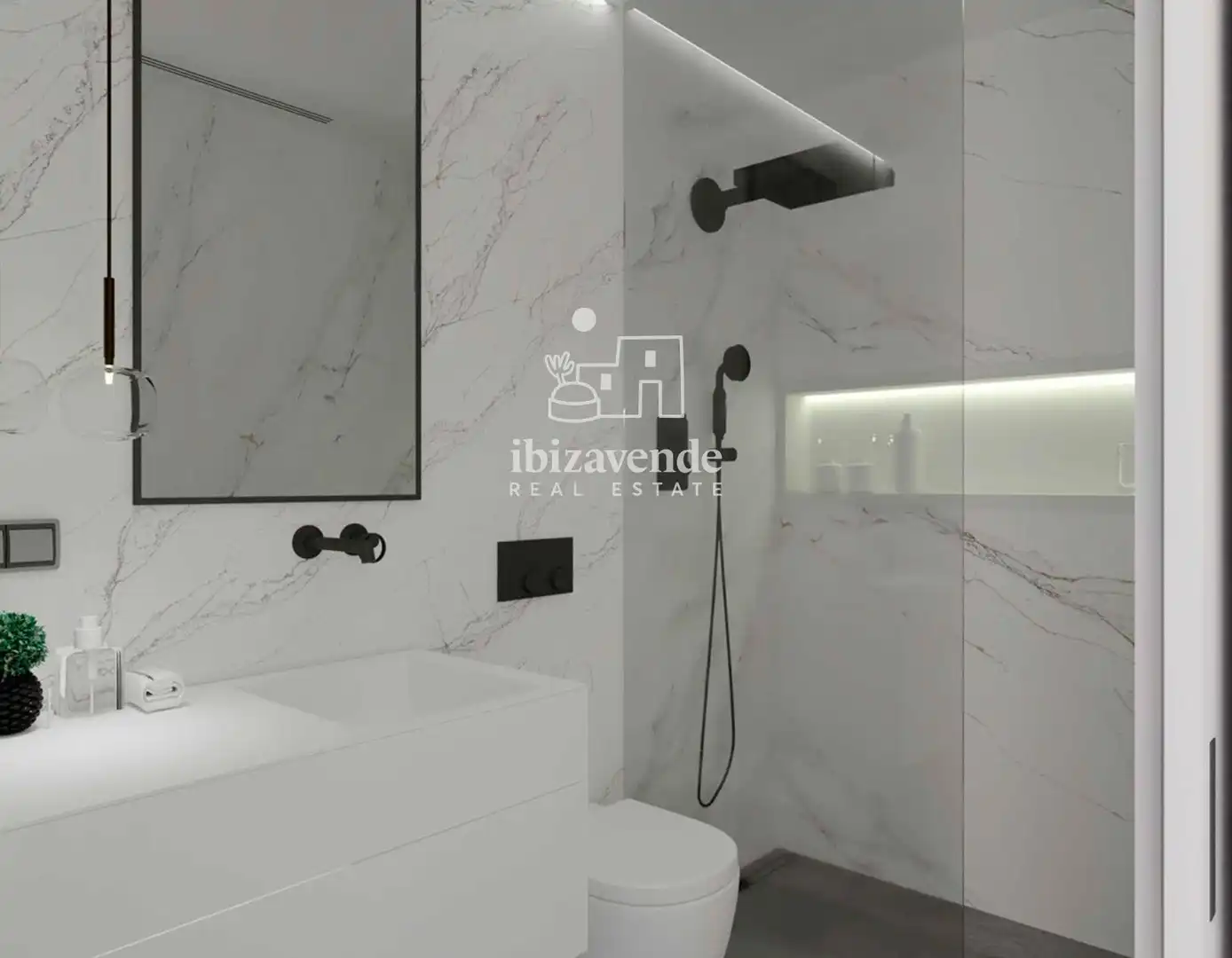 Bathroom of Flat for sale in Sant Antoni de Portmany  with Heating, Terrace and Swimming Pool