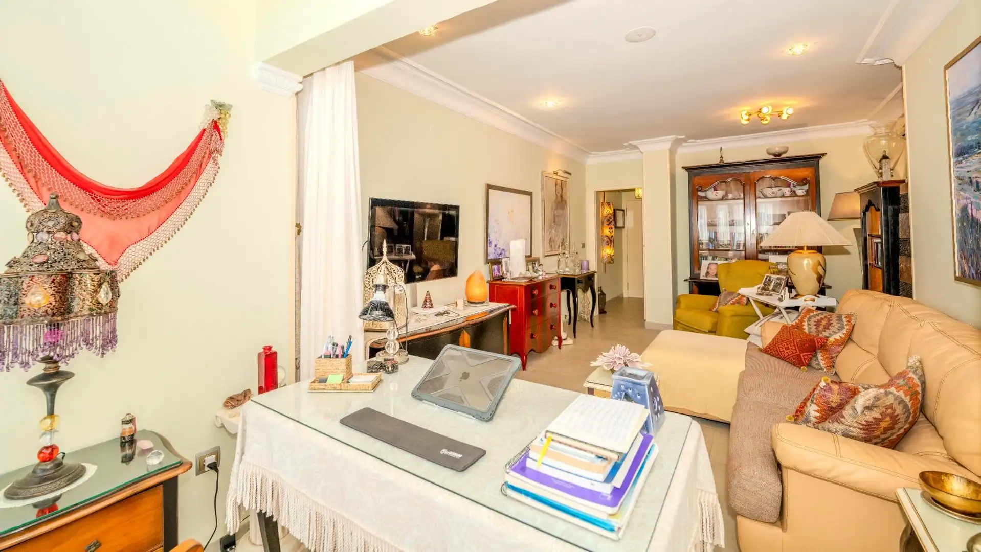 Sala d'estar de Apartament en venda en Ayamonte amb Aire condicionat, Calefacció i Moblat