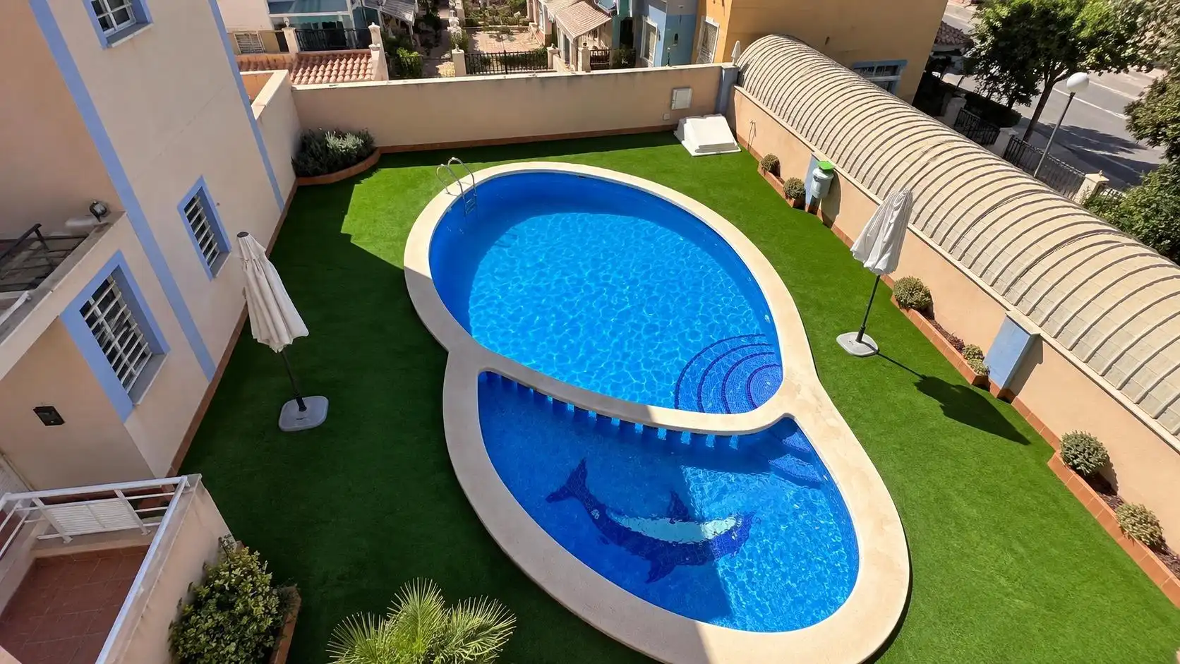 Piscina de Planta baixa de lloguer en Pilar de la Horadada amb Aire condicionat, Jardí privat i Traster