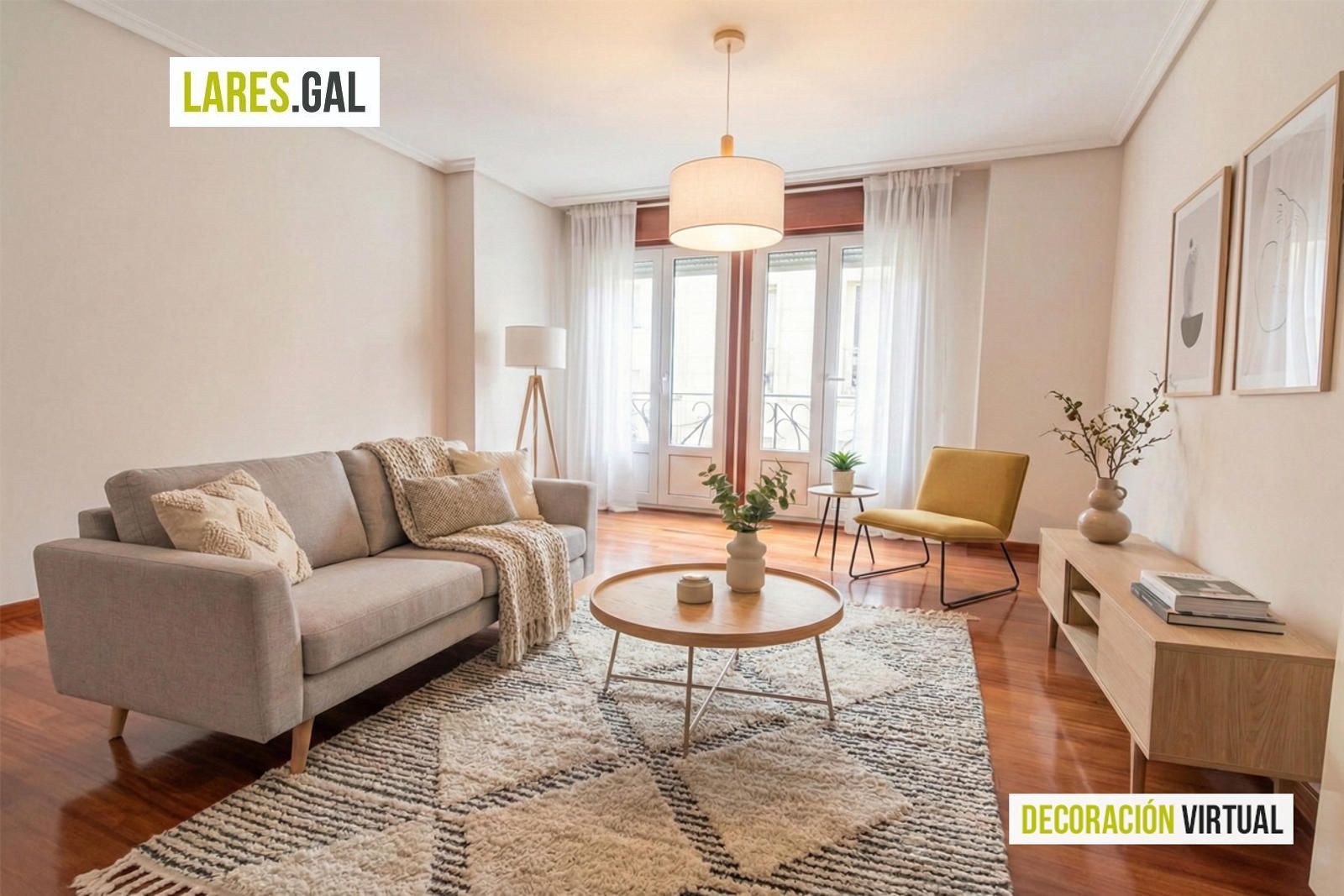 Sala de estar de Piso en venta en Cangas  con Calefacción y Trastero