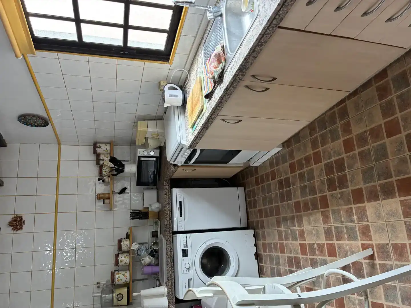 Cuina de Casa adosada en venda en Granadilla de Abona amb Jardí privat, Parquet i Moblat