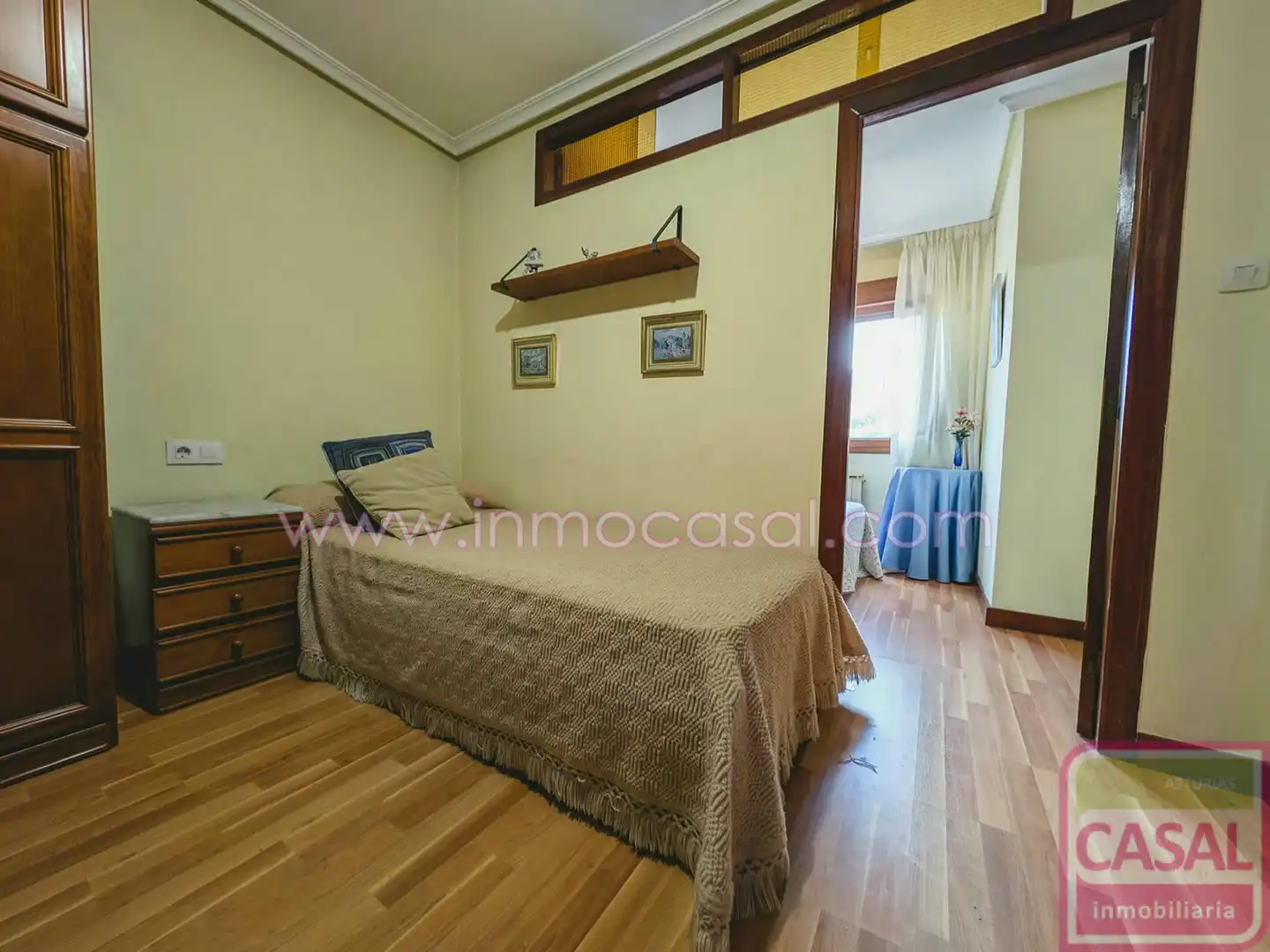Schlafzimmer von Wohnung zum Verkauf in Mieres (Asturias) mit Heizung, Abstellraum und Möbliert