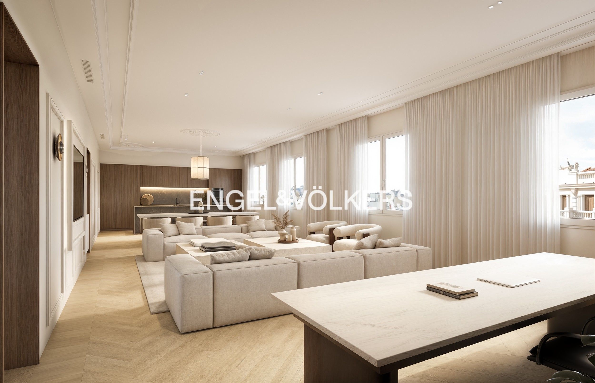 Sala d'estar de Apartament en venda en  Madrid Capital amb Aire condicionat, Calefacció i Moblat