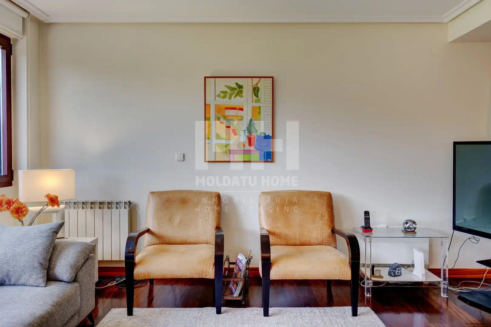 Wohnzimmer von Wohnung zur Miete in Donostia - San Sebastián  mit Heizung, Privatgarten und Terrasse