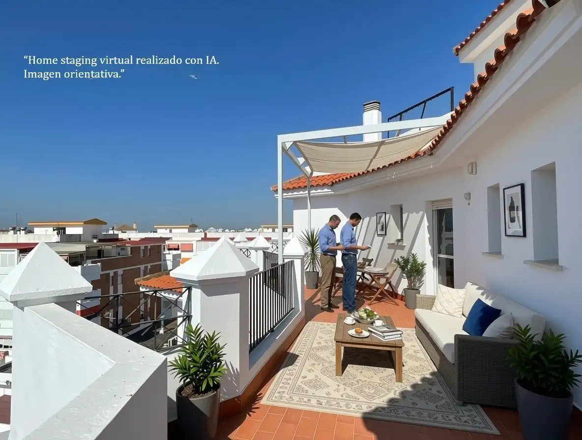 Terrassa de Àtic en venda en El Portil amb Terrassa, Moblat i Piscina comunitària