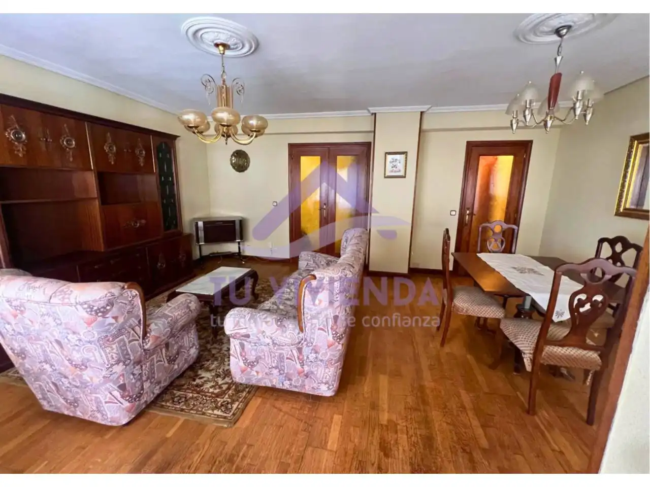 Wohnzimmer von Wohnung zum Verkauf in Valladolid mit Heizung, Parkett und Terrasse