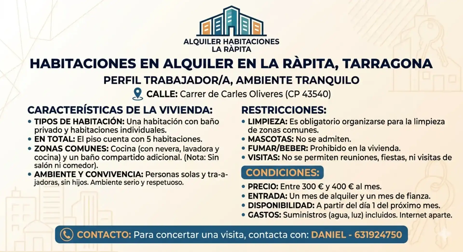 Flat for rent in La Ràpita