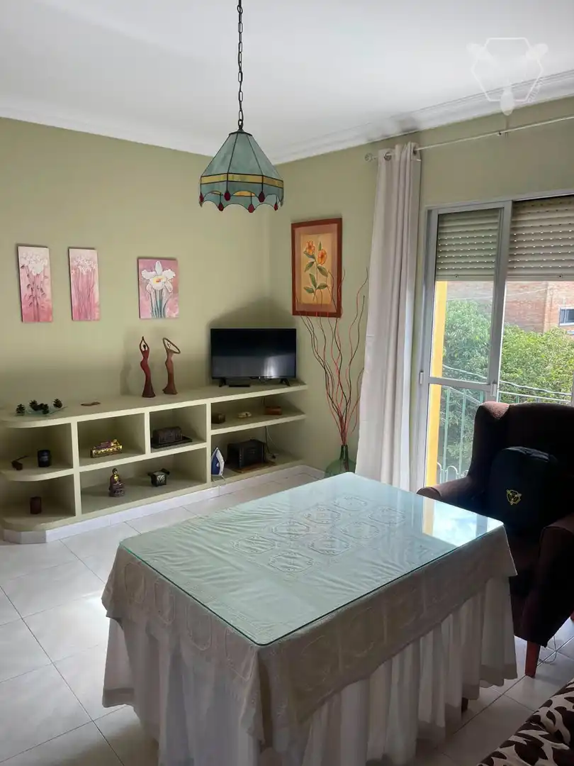 Living room of Flat for sale in Huelva  with Terrace and Furnished