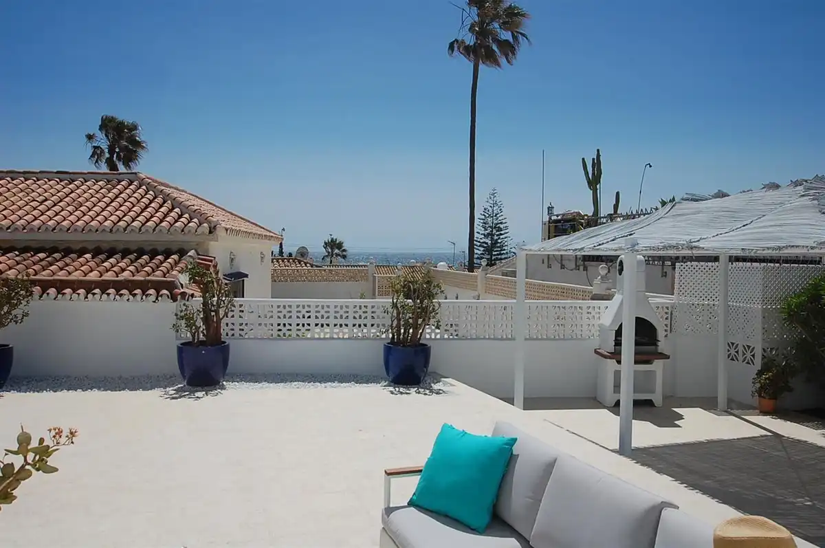 Terrassa de Casa o xalet en venda en Mijas amb Aire condicionat, Jardí privat i Piscina