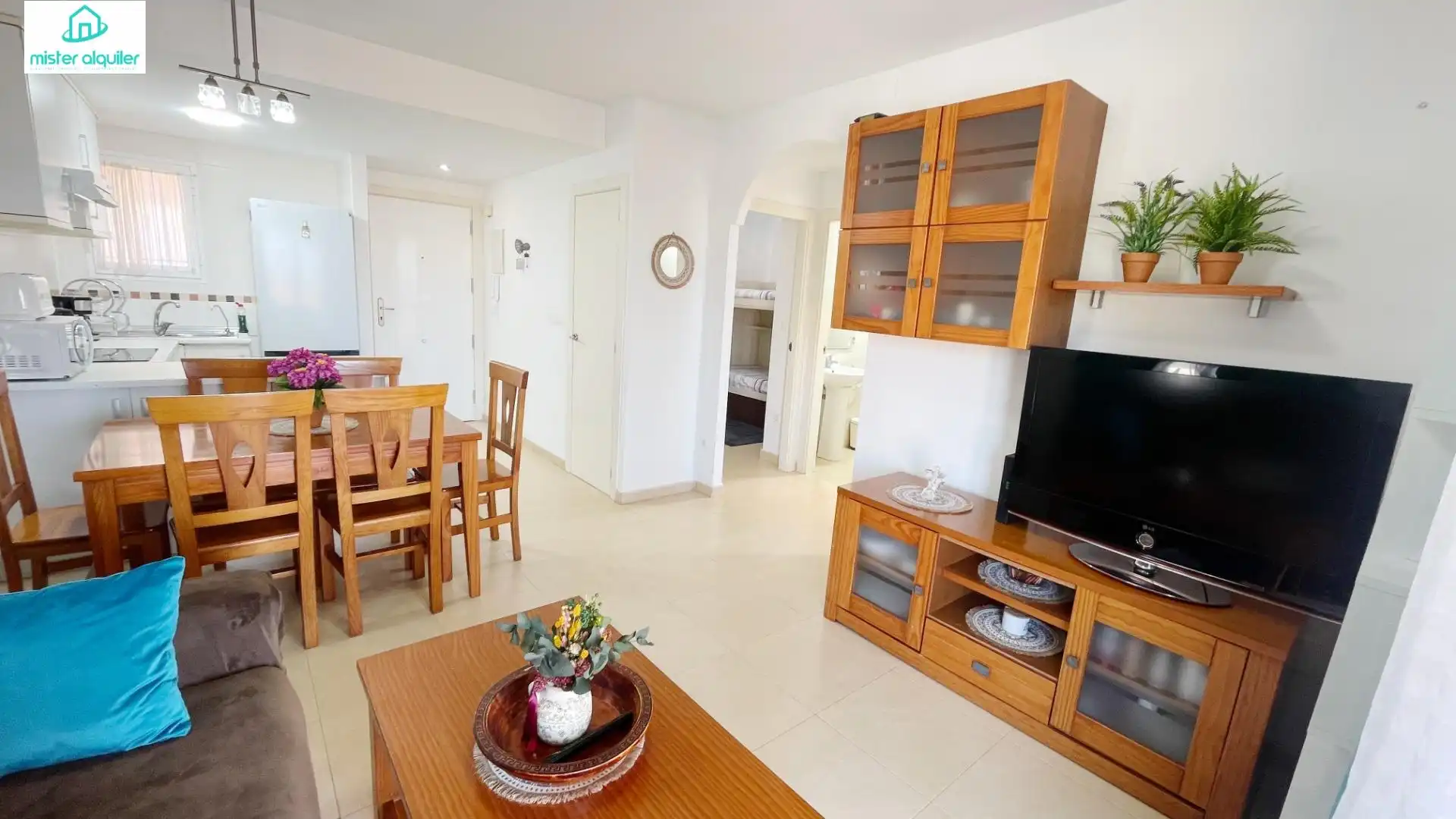 Sala de estar de Apartamento de alquiler en Mutxamel con Calefacción, Jardín privado y Terraza