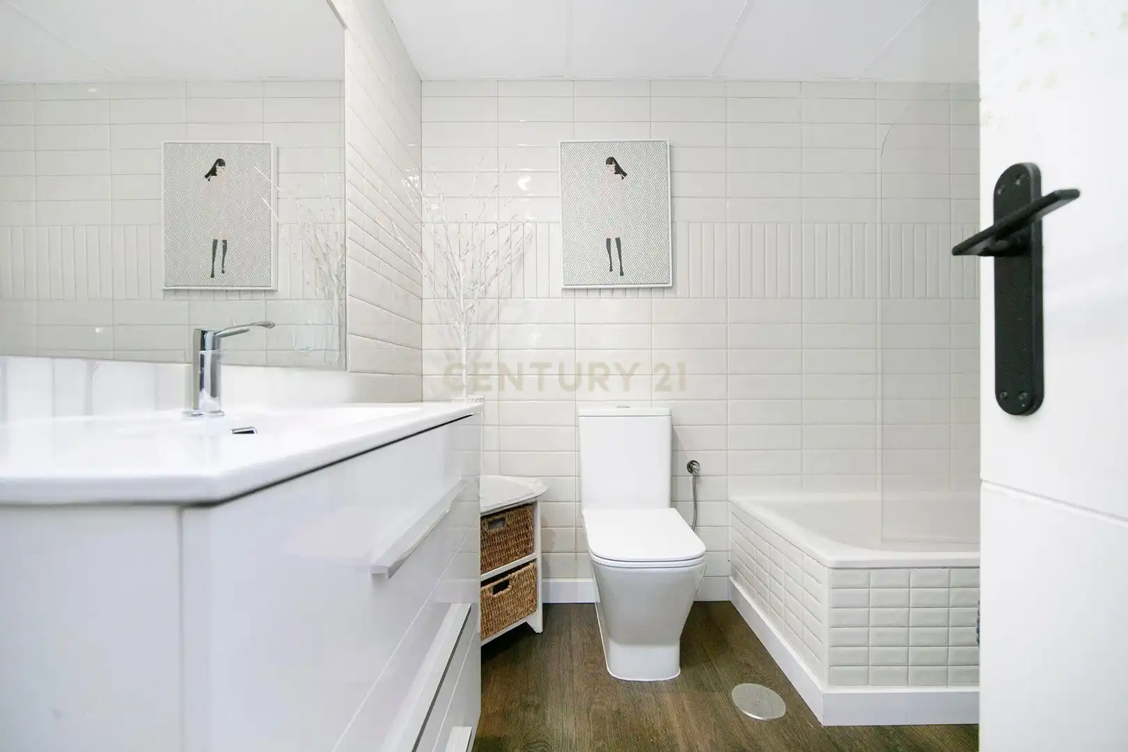 Baño de Apartamento de alquiler en Calpe / Calp con Aire acondicionado, Lavadora y Microondas