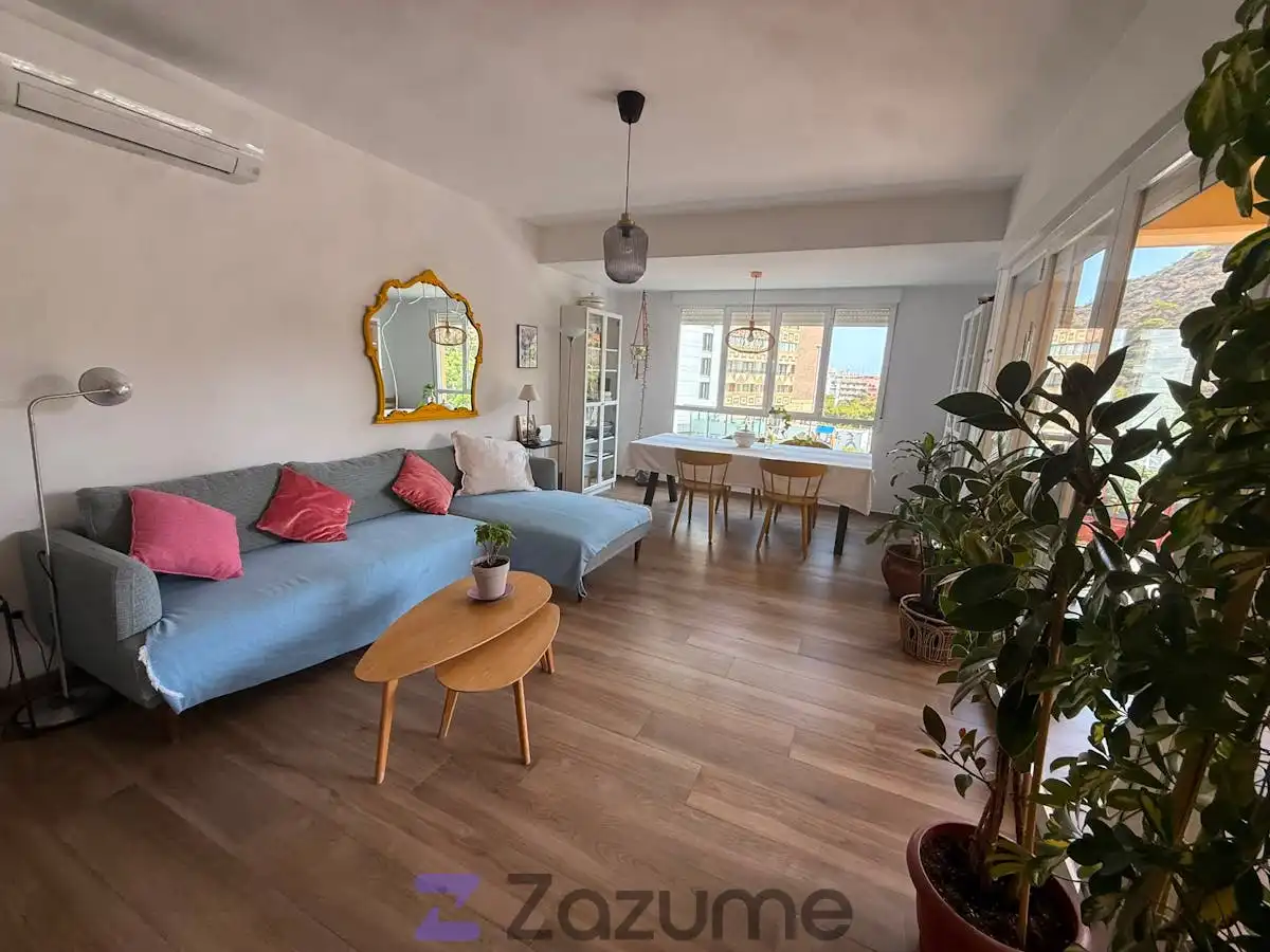 Living room of Flat for rent in Alicante / Alacant  with Air Conditioner, Terrace and Furnished