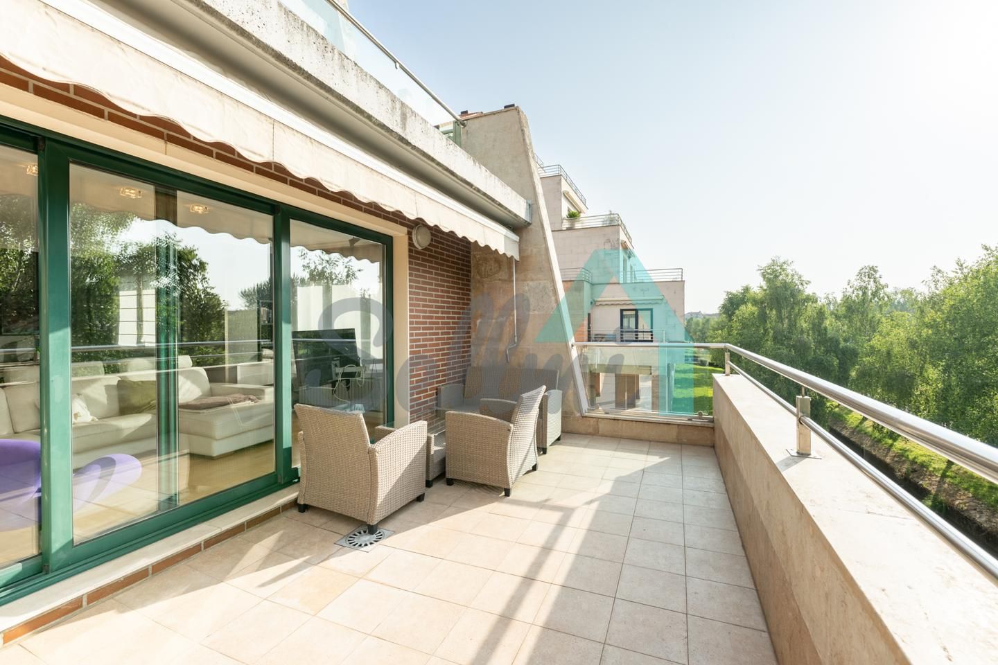 Terrace of Flat to rent in Gijón   with Heating, Parquet flooring and Terrace