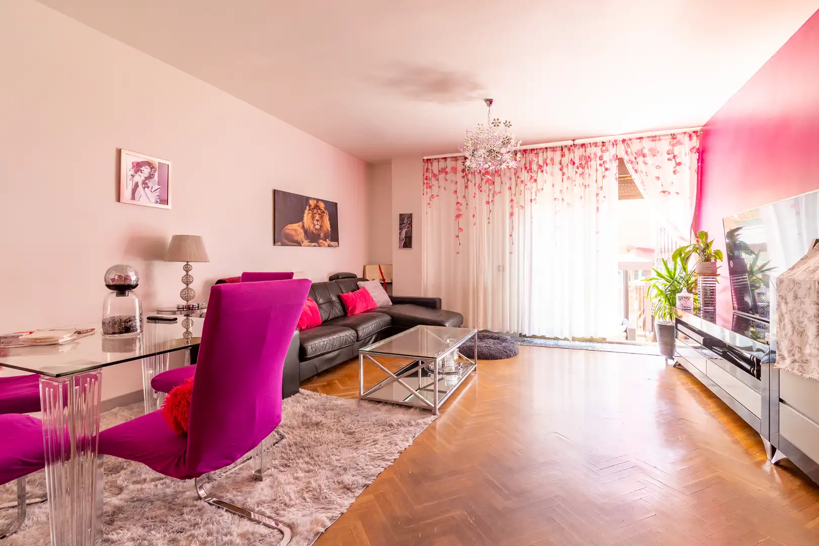 Living room of Ground floor for sale in Alcorcón  with Heating, Private garden and Parquet flooring