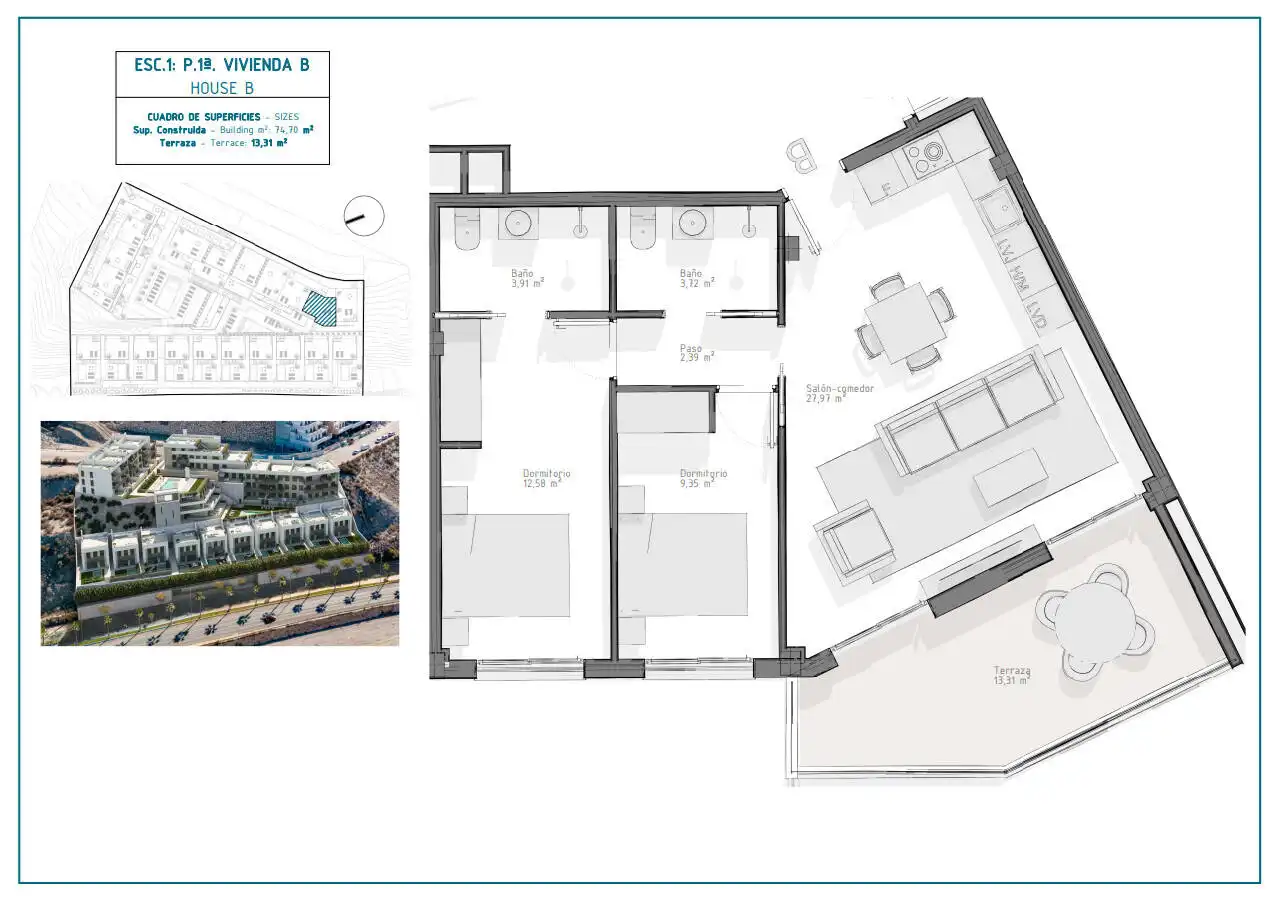 Apartament amb terrassa en venda a El Hornillo, imagen 42