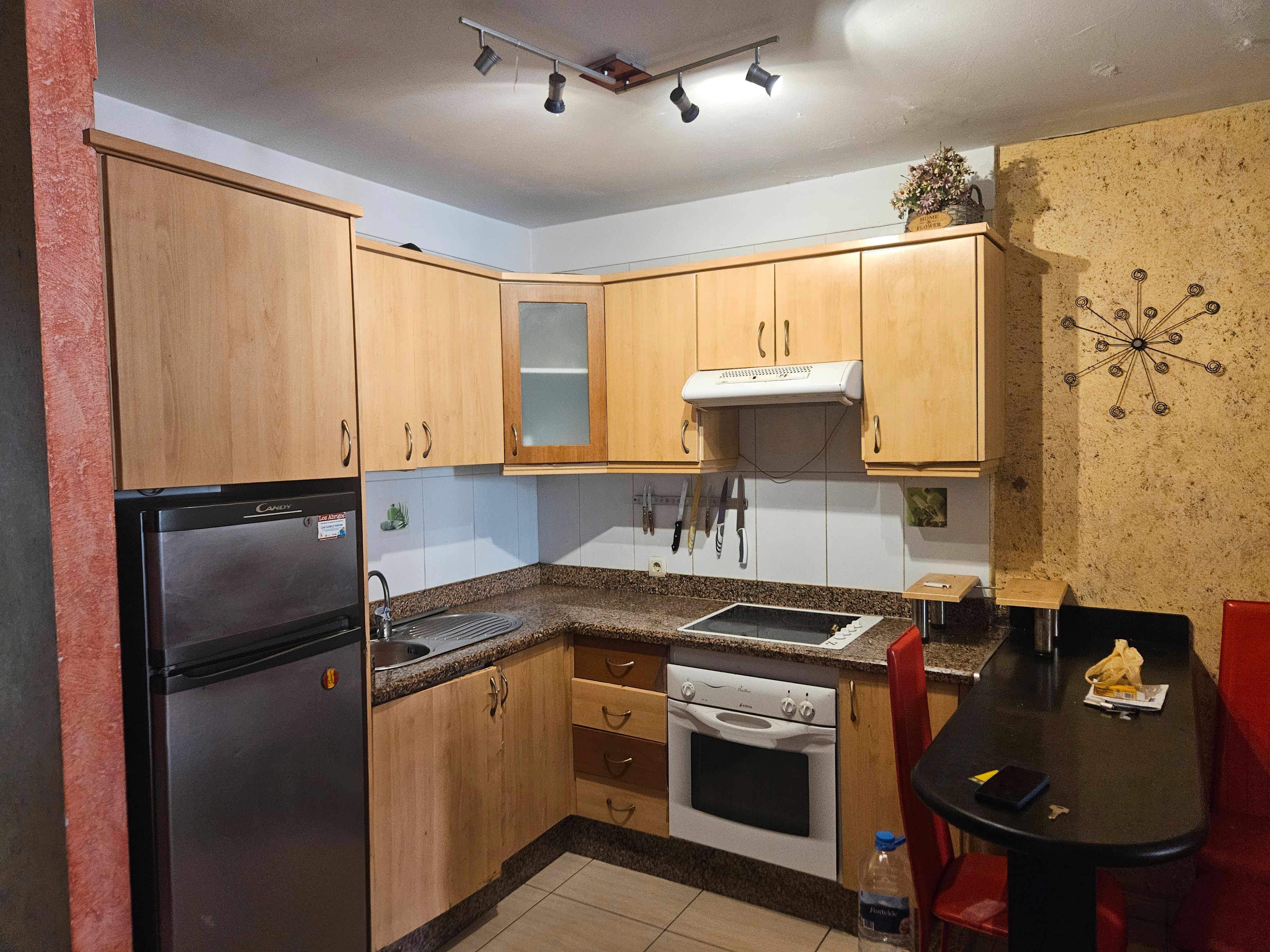 Kitchen of Apartment for sale in Granadilla de Abona  with Furnished, Balcony and Alarm