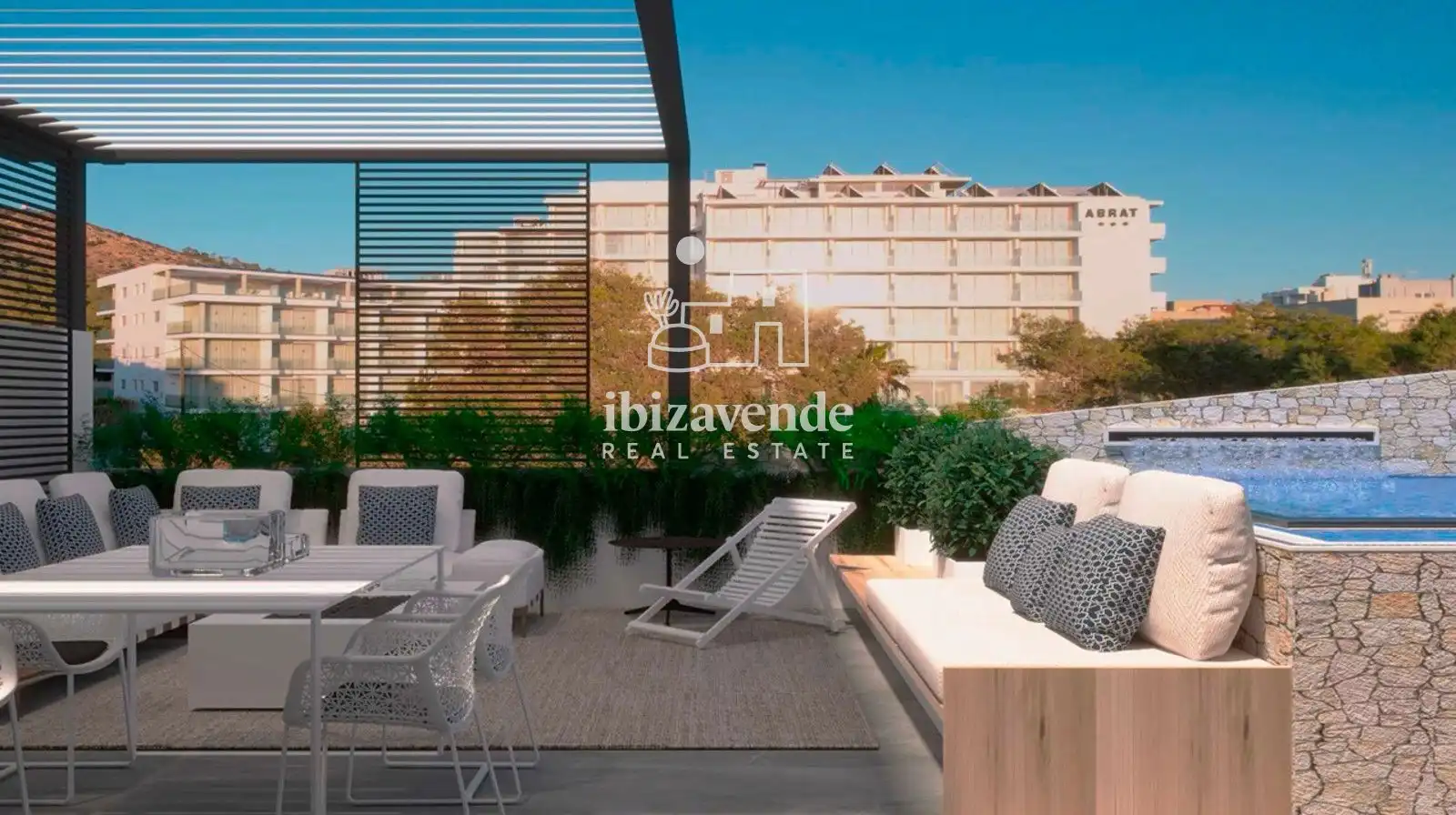 Terrace of Flat for sale in Sant Antoni de Portmany  with Heating, Terrace and Swimming Pool