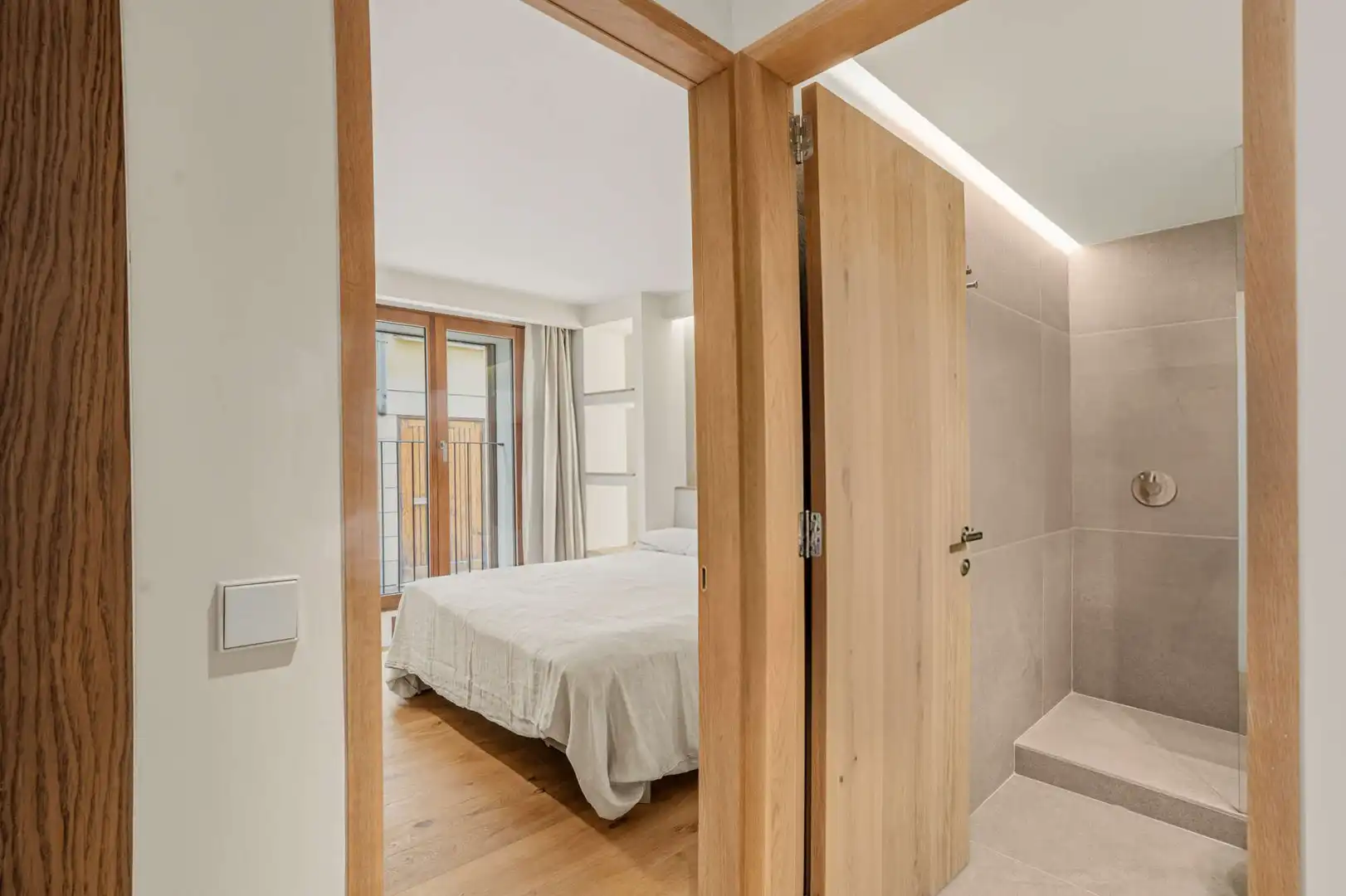 Schlafzimmer von Erdgeschoss zum Verkauf in  Palma de Mallorca mit Klimaanlage, Heizung und Parkett