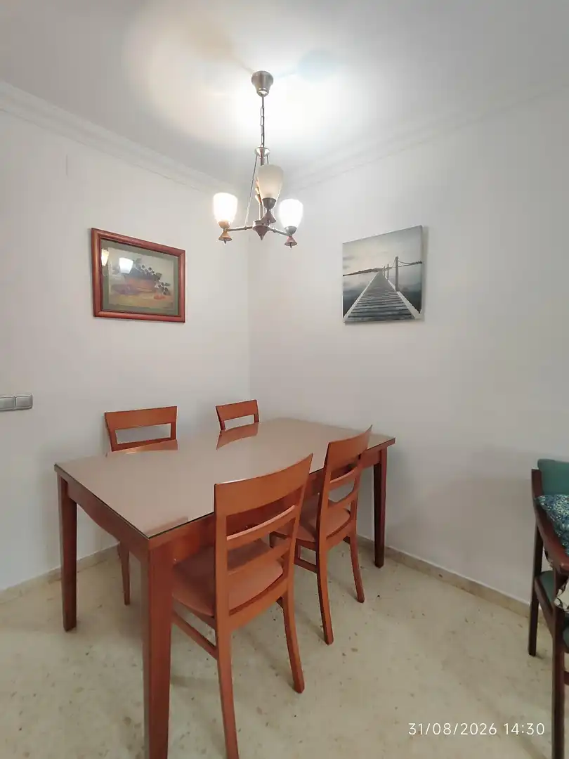 Comedor de Piso de alquiler en Málaga con Aire acondicionado, Terraza y Amueblado
