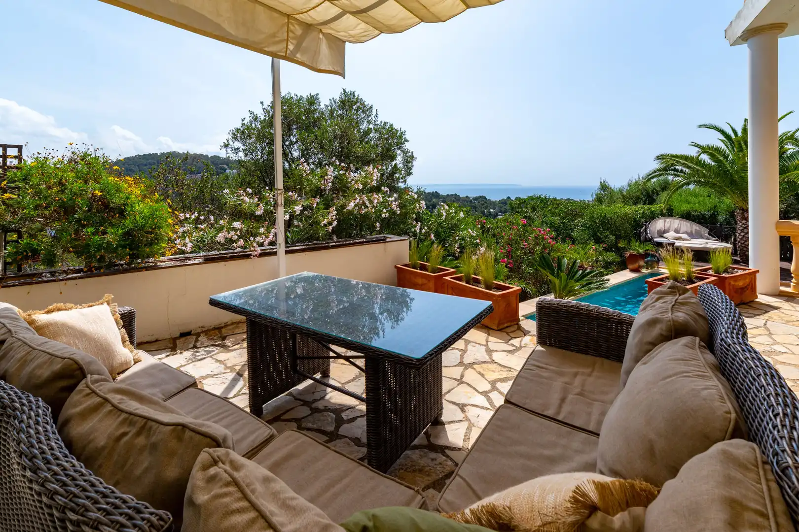Terraza de Casa o chalet de alquiler en Calvià con Aire acondicionado, Jardín privado y Terraza