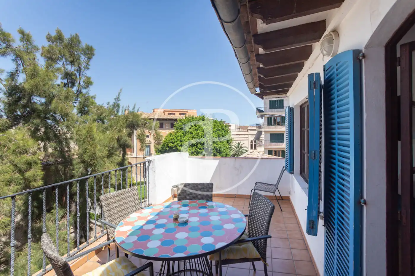 Terrassa de Pis de lloguer en  Palma de Mallorca amb Aire condicionat, Terrassa i Moblat