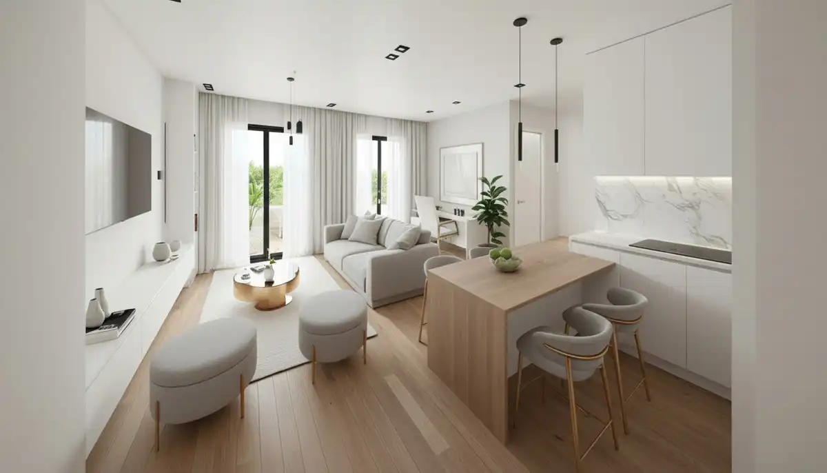 Living room of Apartments for sale in Mijas  with Air Conditioner, Heating and Private garden